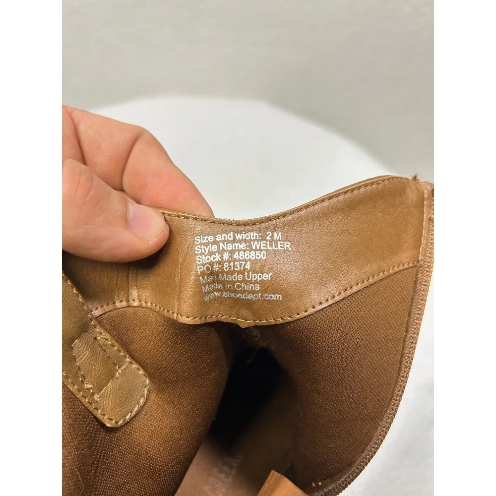Mountain Creek Weller Boots‎ Kids Size 2M Tan Brown Western Lug Sole